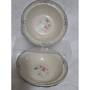 3 Marmalade Goose Stoneware International China Soup/ Salad Bowl CottageCore